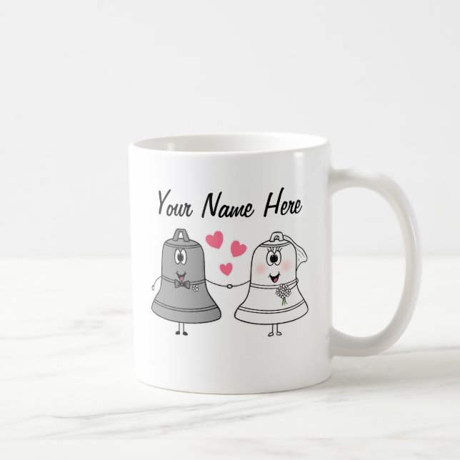Caneca De Café Bonecas de Casamento Fogueira Personalizada de Mug (Direita)