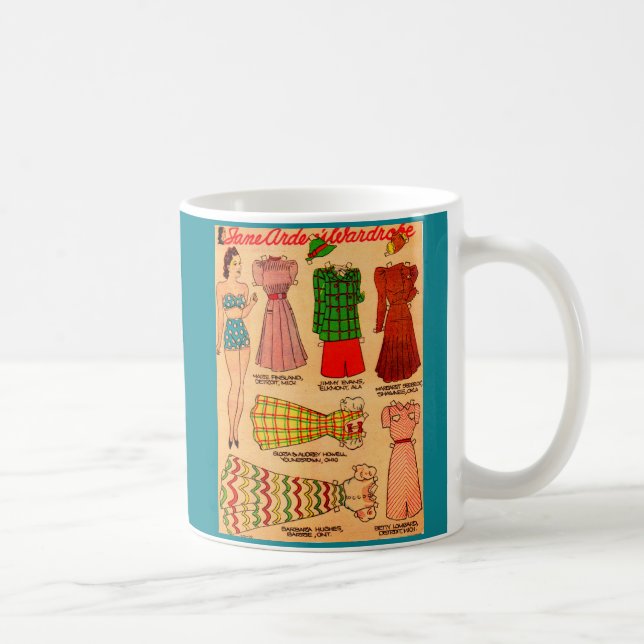 Caneca De Café Bonecas de papel Jane Arden, 1930 (Direita)