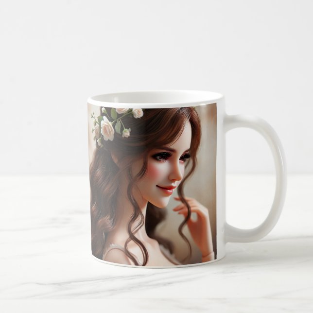 Caneca De Café "Bonecas Encantadas: Guardiãs de Sonhos e Memórias (Direita)