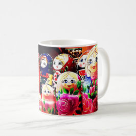 Caneca De Café Bonecas Matryoshka