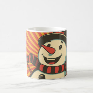Caneca De Café boneco de neve aproveitando uma porta copos rolant
