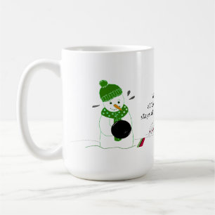 Caneca De Café Boneco de Neve de Boliche