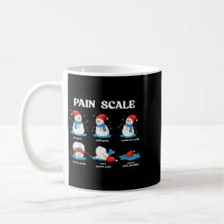 Caneca De Café Boneco de Neve de Escala de Dor Enfermeira Diverti