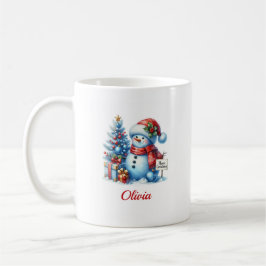 Caneca De Café Boneco de Neve de Natal