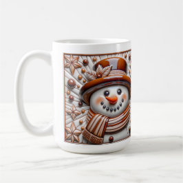 Caneca De Café Boneco de Neve de Natal em Cobre 3D