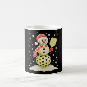 Caneca De Café Boneco de neve de pickleball chapéu de Papai Noel