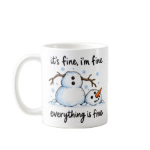 Boneco de Neve Derretendo Humor de Inverno Engraça