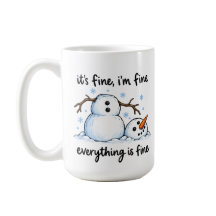 Boneco de Neve Derretido Engraçado Humor de Invern