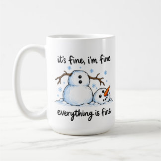 Caneca De Café Boneco de Neve Derretido Engraçado Humor de Invern