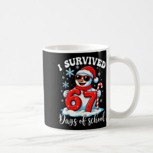Caneca De Café Boneco de Neve Engraçado Eu Sobrevivi 67 Dias de F