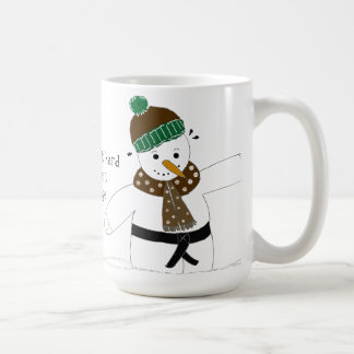 Caneca De Café Boneco de Neve Fazendo Artes Marciais
