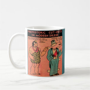 Caneca De Café Boneco de papel de caverna história em quadrinhos