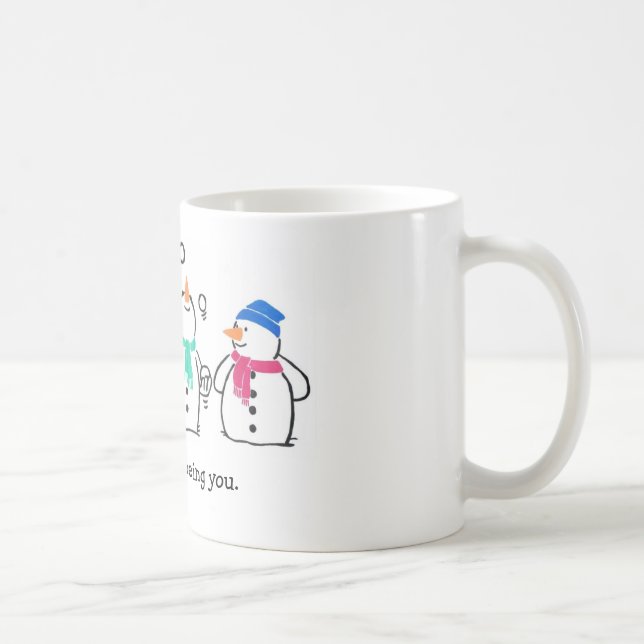 Caneca De Café Bonecos de neve engraçados (Direita)