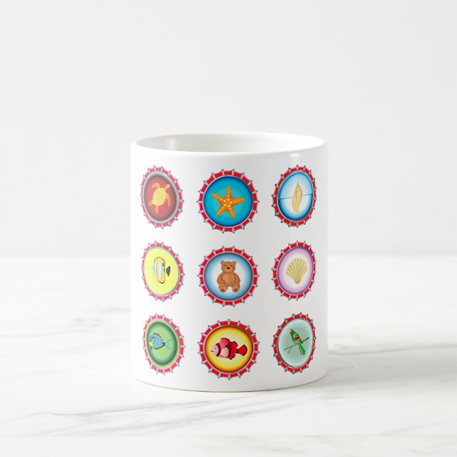 Caneca De Café Bonés de garrafas tropicais (Criador carregado)