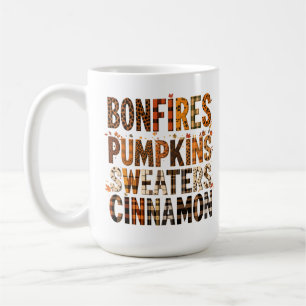 Caneca De Café Bonfire Pumpkins Sweater Cinnamon - outono