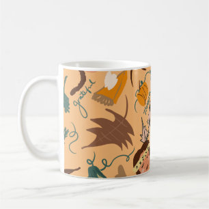 Caneca De Café Bonita Ação de Graças Peregrino Cai Verde