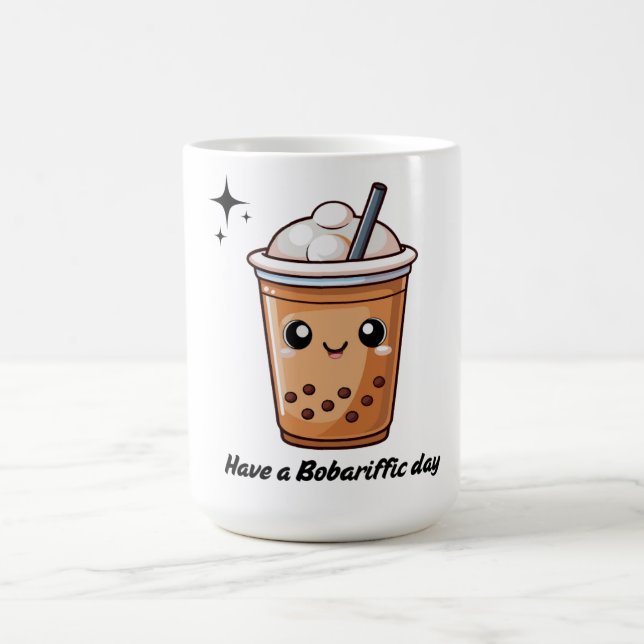 Caneca De Café Bonita Boba Tea Mug - Tenha um dia Bobarific (Centro)