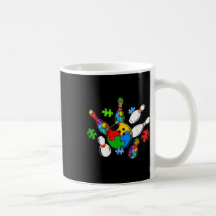 Caneca De Café Bonita Boliche do Autismo Equipe de Quebra-cabeça