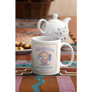 Caneca De Café Bonita bondade de Kawaii pinta Rainbows Mug