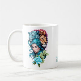 Caneca De Café Bonita cabeça de mulher com olhos expressivos