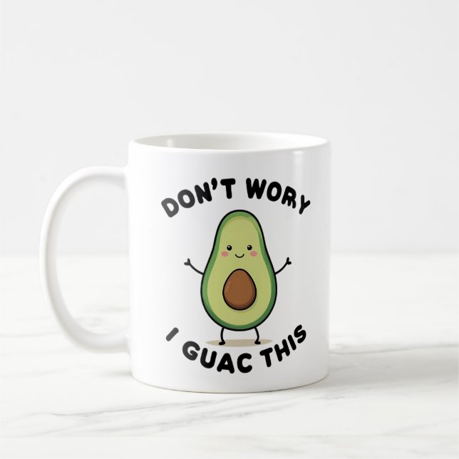 Caneca De Café Bonita Cartoon Avocado (Esquerda)