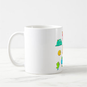 Caneca De Café Bonita Cartoon Monstros de Halloween