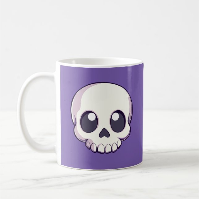 Caneca De Café Bonita Cartoon Skull Halloween (Esquerda)