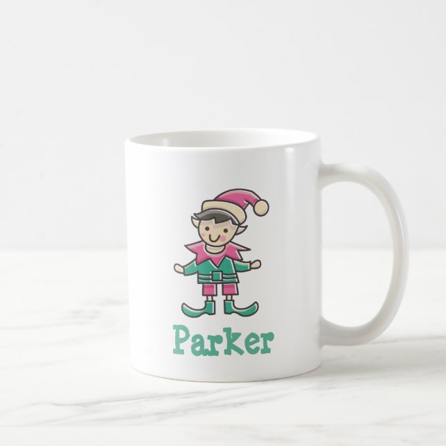 Caneca De Café Bonita Coffee Personalizada De Natal Elf (Direita)