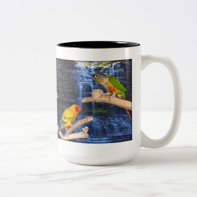 Caneca de café bonita de Conure (Direita)