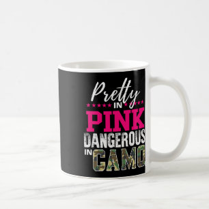 Caneca De Café Bonita de Rosa, Perigosa de Camuflagem, Caçadora d