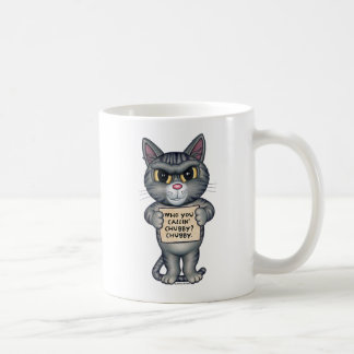 Caneca De Café Bonita e engraçada Tabby Cat Cartoon Art