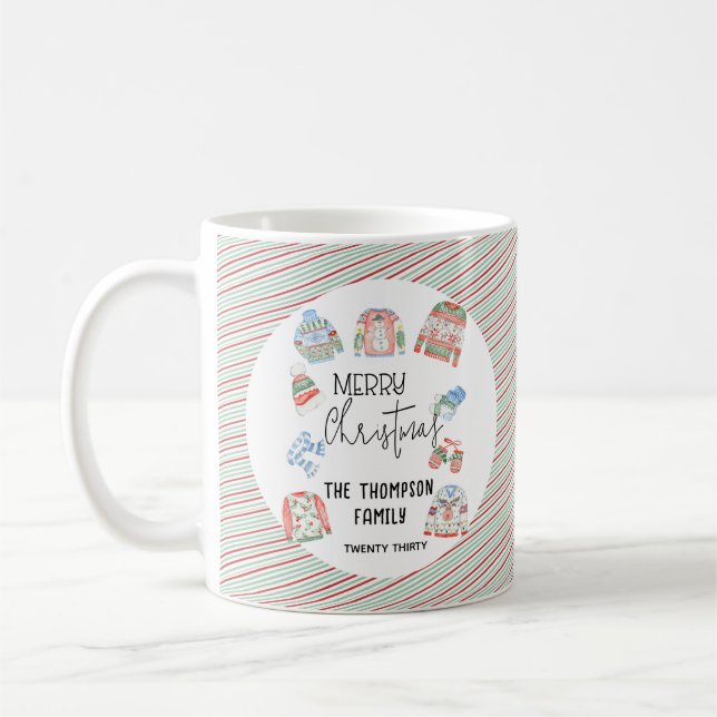 Caneca De Café Bonita e Feia Doce Feliz Natal Presente (Esquerda)