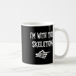 Caneca De Café Bonita, estou com Casais de Halloween de esqueleto