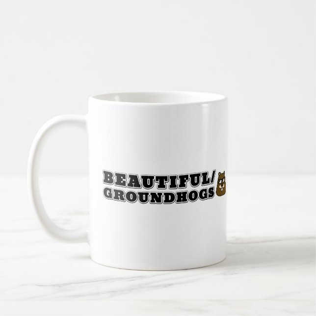 Caneca De Café Bonita/Groundhogs Coffee Mug (Esquerda)