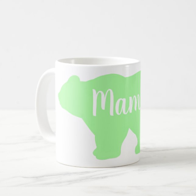 Caneca De Café Bonita mãe urso design presente de dia de as mães (Frente Esquerda)