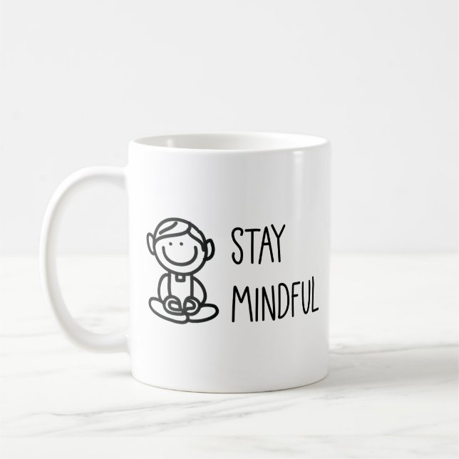 Caneca De Café Bonita Mindagação Fique Mindagação (Esquerda)