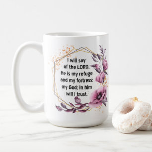 Caneca De Café Bonita Psalm 91 Café Floral Mug