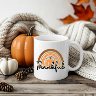 Caneca De Café Bonita queda sazonal Boho Pumpkin Feliz Café