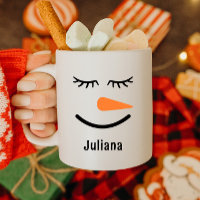 Bonita Snowman Hot Cocoa Mug para Crianças