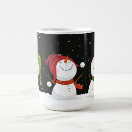 Caneca De Café Bonita Snowmen Café Mug