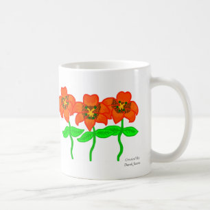 Caneca De Café Bonita Tigre Lílias Café Mug