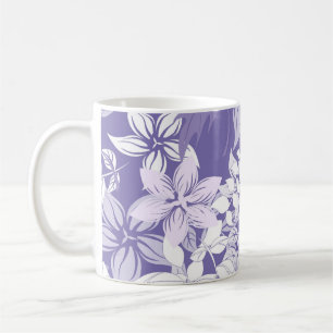 Caneca De Café Bonita Vintage Púrpura Pastel Padrão Floral