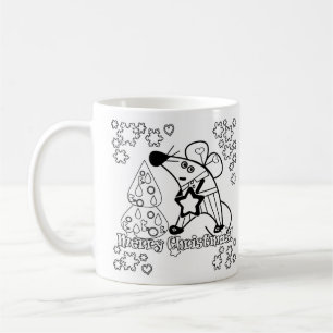 Caneca De Café Bonitinho de Cartografia do Rato de Símbolo de Fe