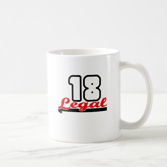 Caneca De Café Bonito, "18" legal design (Direita)