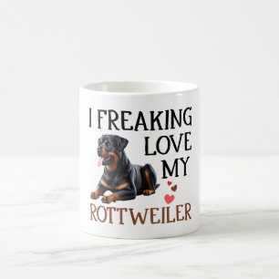 Caneca De Café Bonito Adoro Meu Cão Rottweiler