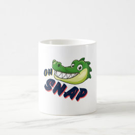 Caneca De Café Bonito Alligador de Cartoons Snappy Oh Engraçado D