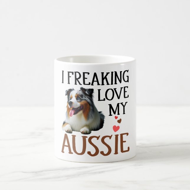 Caneca De Café Bonito Ama Meu Cachorro Aussiano (Centro)