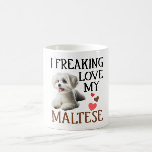 Caneca De Café Bonito Ama Meu Cachorro Maltês