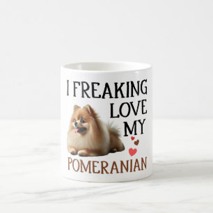Caneca De Café Bonito Ama Meu Cão Pomerano