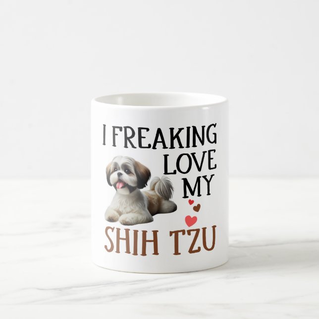 Caneca De Café Bonito Ama Meu Cão Shih Tzu (Centro)